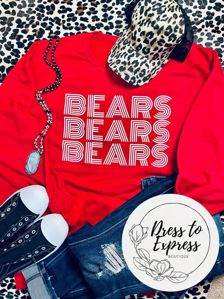Red Bears Retro Crew Sweatshirt