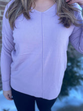 Load image into Gallery viewer, Lavender Fields V Neck Sweater
