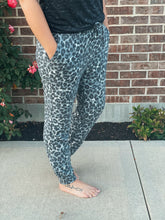 Load image into Gallery viewer, Wild Side Grey Leopard Jogger Pants
