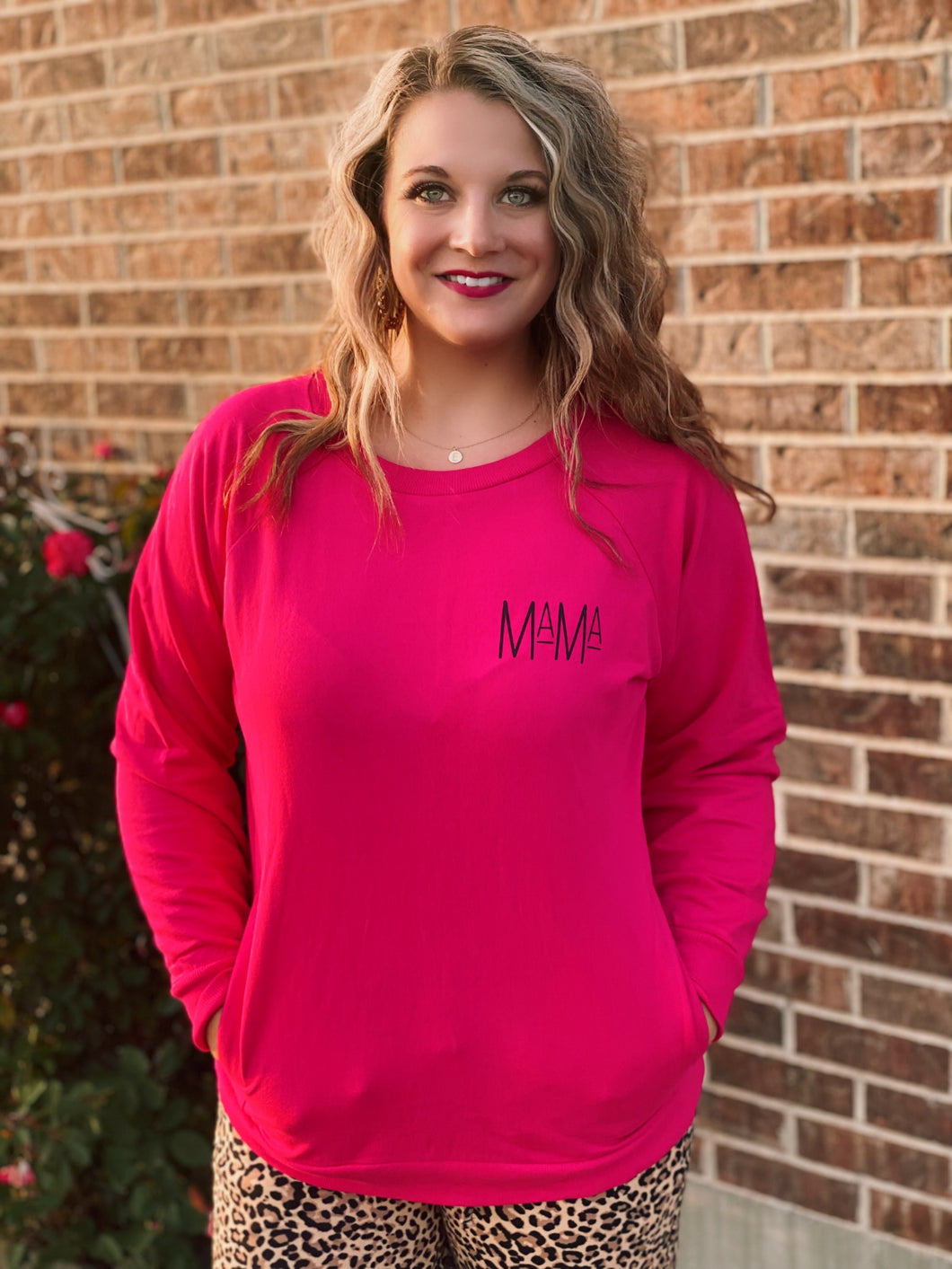 *PRE ORDER* Hot Pink MAMA Pullover